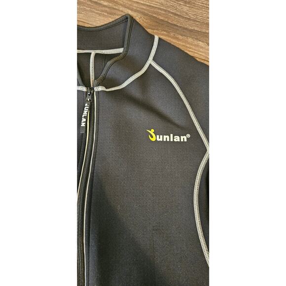 Sunlan Black Neoprene Full Zip Weight Loss Sauna Suit. Size L - Picture 2 of 5